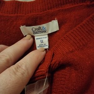 Red Cardigan NWT, 3xl Women's Plus, Croft&Barrow